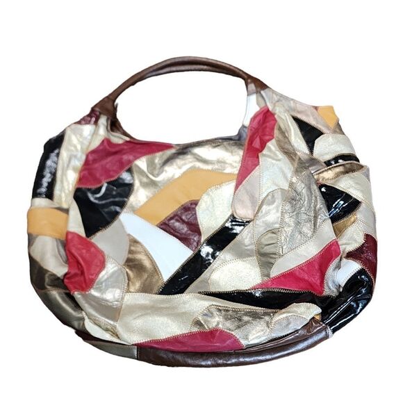 Necessary Objects Handbags - Vintage multicolor patchwork Hobo bag